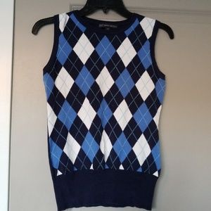 Women's brooks brothers argyle sleeveless sweater